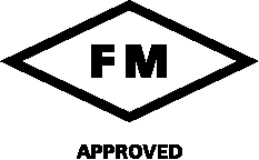 A graphic that says FM approved