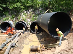 Large Diameter HDPE piping for Reed Creek
