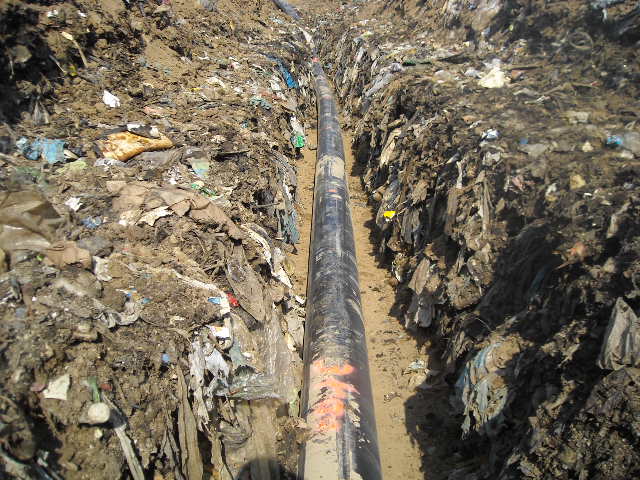 HDPE pipe landfill irrigation system
