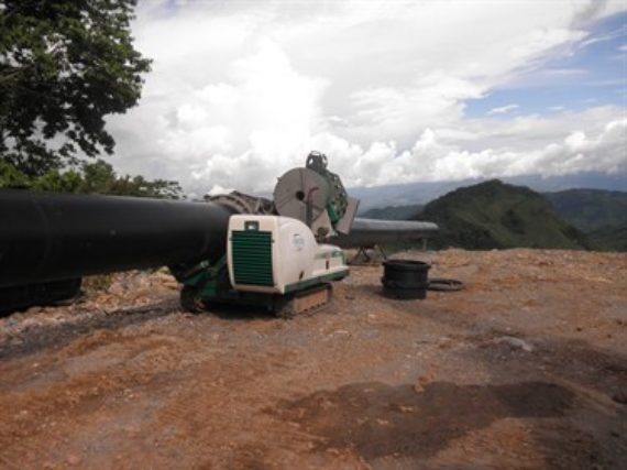 An HDPE hydroelectric power project installed in Choloma, Guatemala